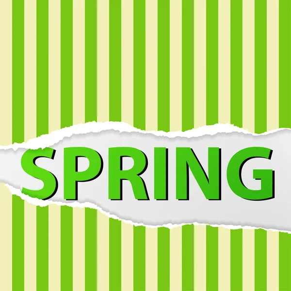 Wiosna zielony napis — Wektor stockowy