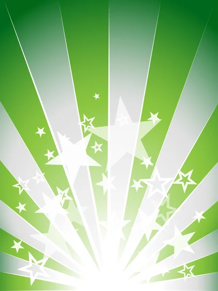 Green striped explosion — Stock Vector