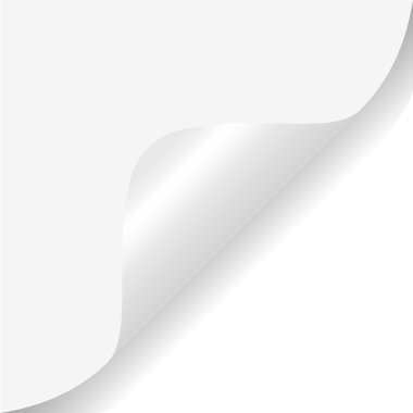 Kıvrılmış gri köşe 