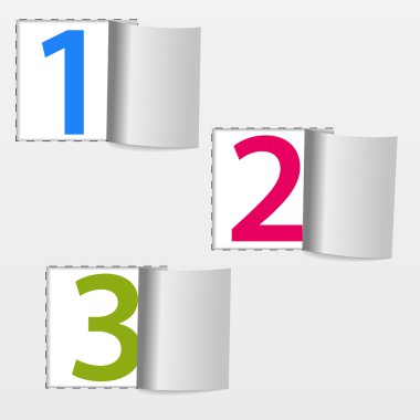 Numaraları'nın altında kıvrılmış kağıt parçaları