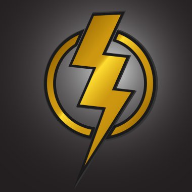 Daire içinde sarı gök gürültüsü