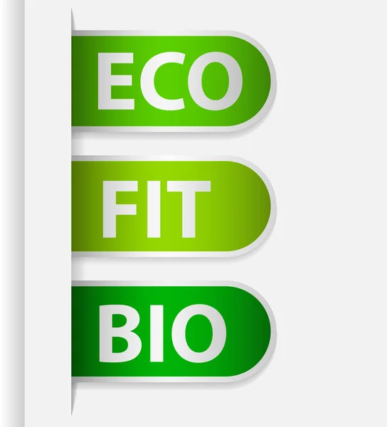 Label écologique vert — Image vectorielle