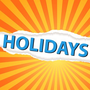 Metin tatil yırtık kağıt altında