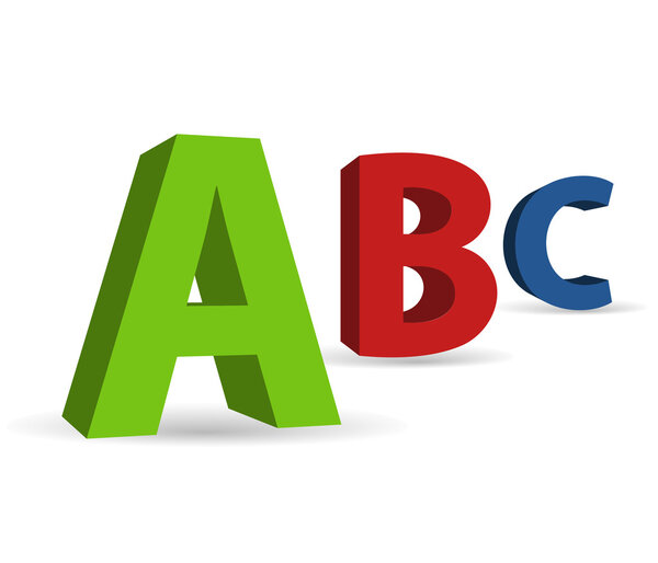 Colorful letters stickers 