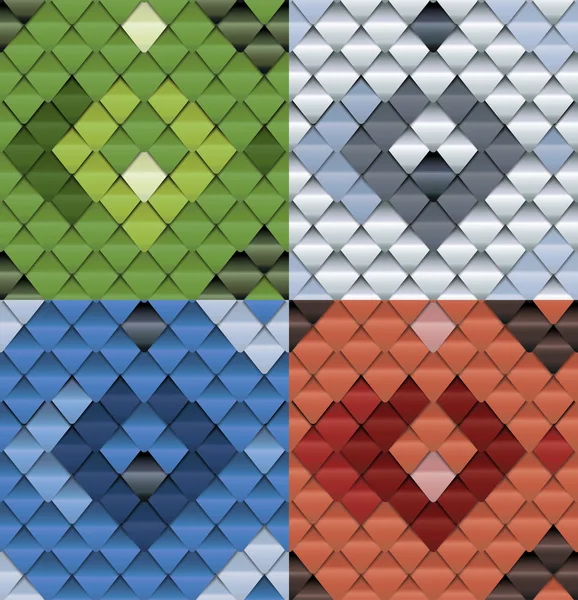 Four color variations of seamless pattern Stock Vector