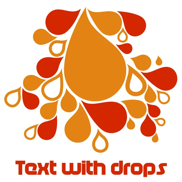 Red and orange drops — Stock Vector