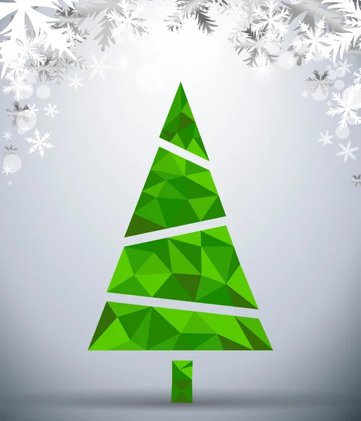 Vánoční strom vyrobený z trojúhelníků — Stockový vektor