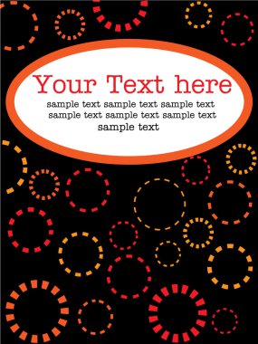 Metin vektör desen daireler ile