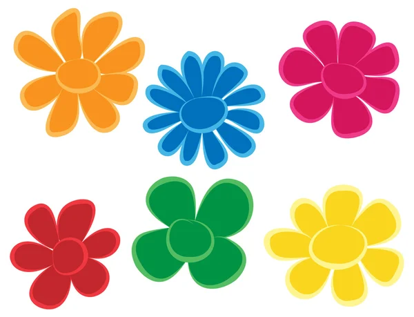 Gekleurde bloemen — Stockvector