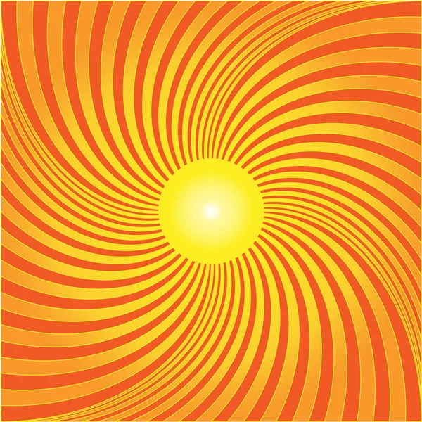 Twisted chaud soleil d'été — Image vectorielle