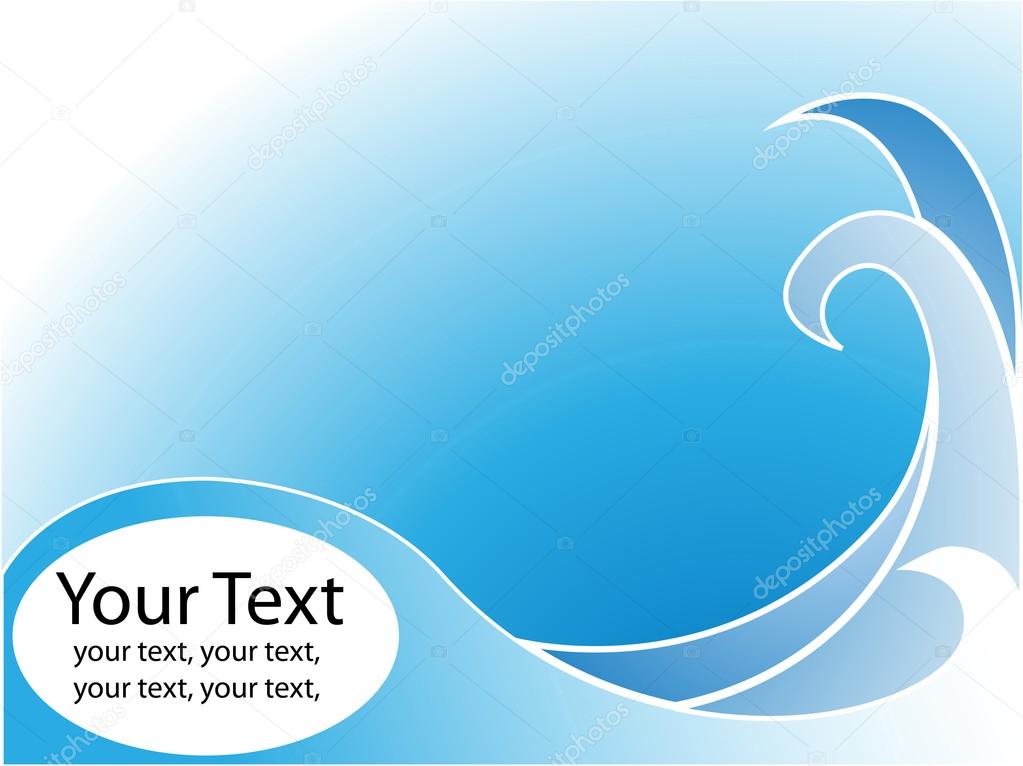 Blue sea text pattern