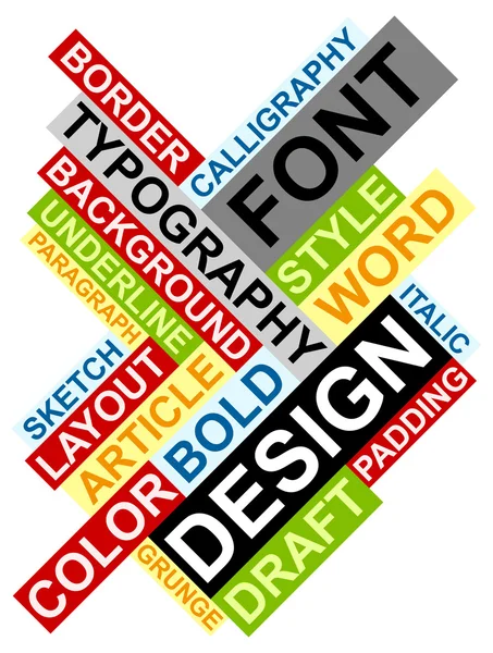 Palabras web relacionadas con el diseño — Archivo Imágenes Vectoriales