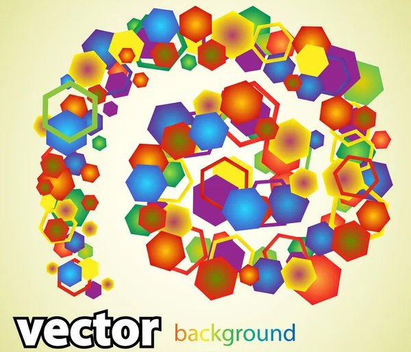 Background with many hexagons — Stock Vector