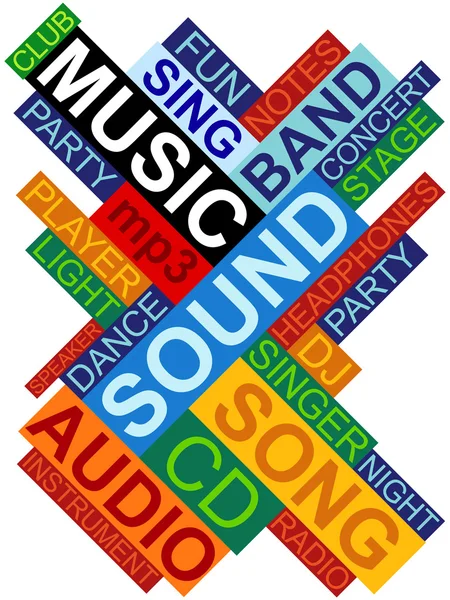 Music words abstract image — Stock Vector