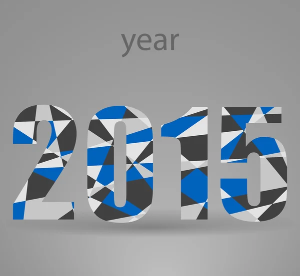 2015 rok znakem trojúhelníky — Stockový vektor