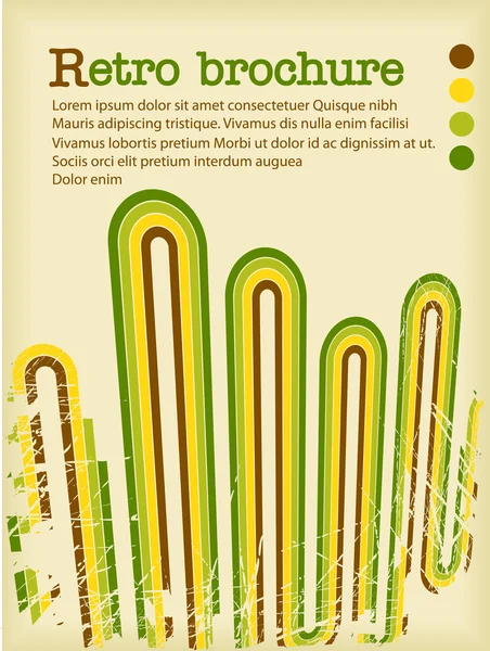 Brochure rétro avec lignes — Image vectorielle