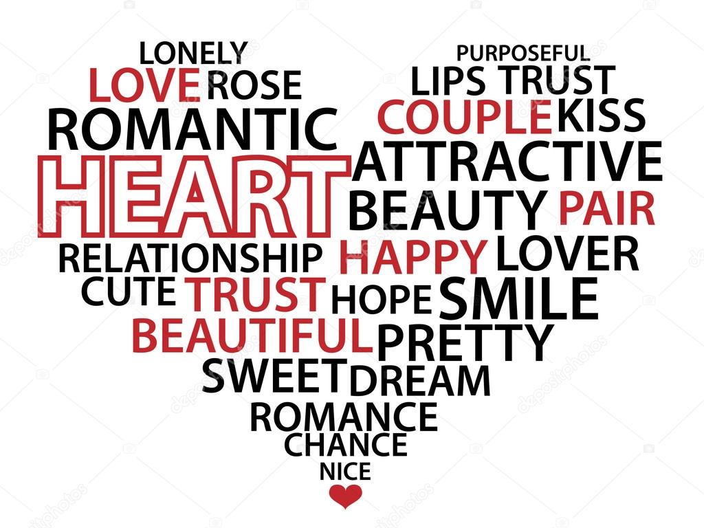 heart made form words stock vector jonnydrake 61886399 words with form
