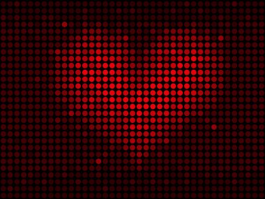 Işıklarını yapılan kalp