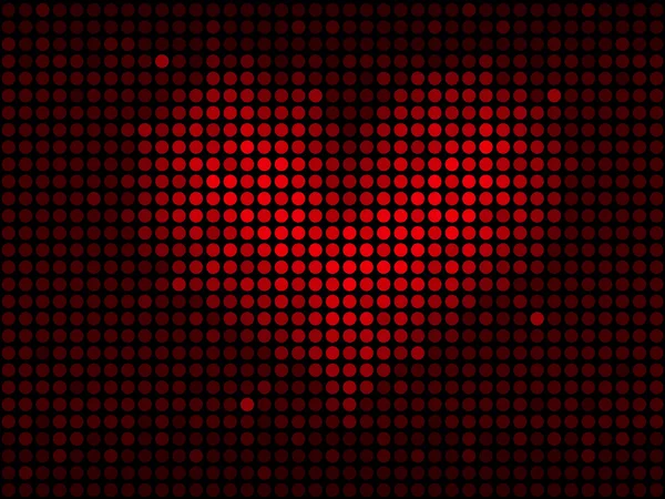 Corazón hecho de luces — Vector de stock