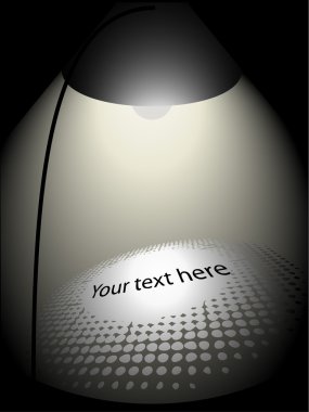 Metniniz için alanı olan parlak lamba