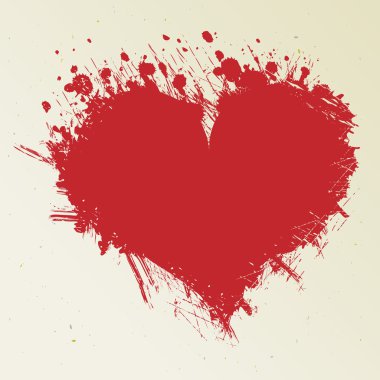 Kalp gibi mürekkep lekesi bakmak