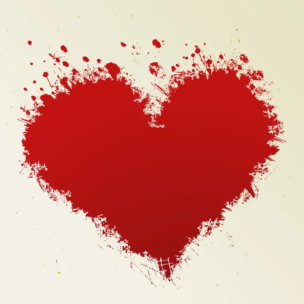 La tache d'encre ressemble à un coeur — Image vectorielle