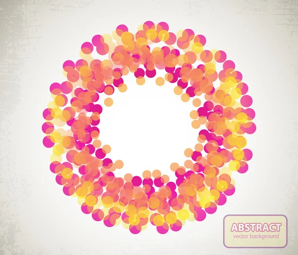 Cerchi trasparenti arancioni e gialli disposti ad anello — Vettoriale Stock