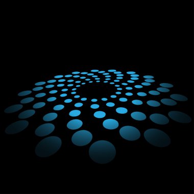 Daireler ile siyah arka plan