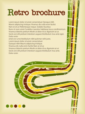 Renkli elemanları ile broşür