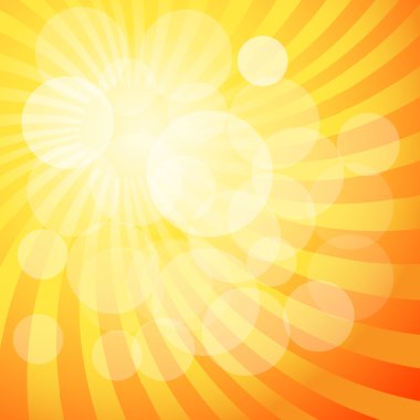 Daireler ile bükülmüş güneş