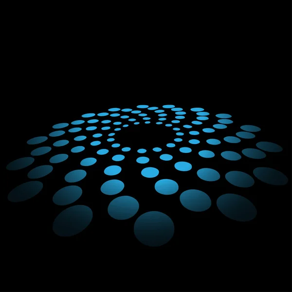 Fond noir avec des cercles — Image vectorielle