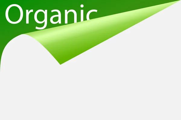 Texto orgánico bajo la esquina rizada — Vector de stock