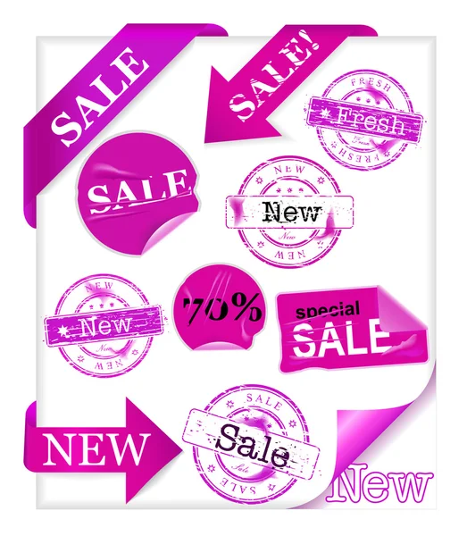 Set of shopping  signs — Stock Vector