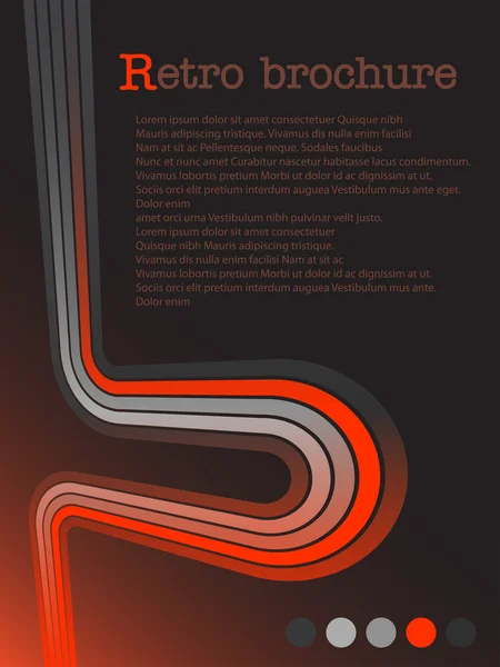 Brochure con linee rosse — Vettoriale Stock