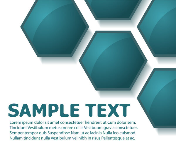 Text template around hexagons