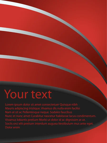 Röd text broschyr — Stock vektor