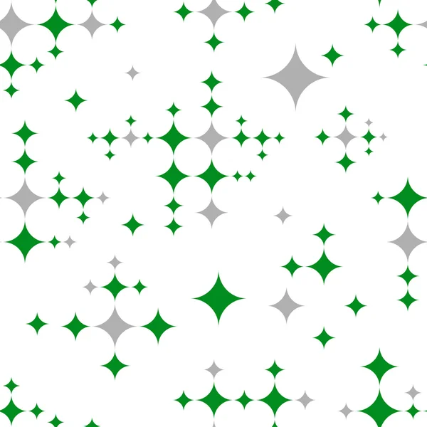 Estrellas verdes sobre blanco — Vector de stock