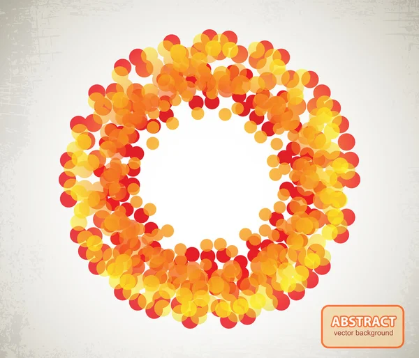 Cerchi trasparenti arancioni e gialli — Vettoriale Stock