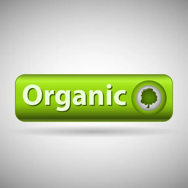 Кнопка с текстом Organic — стоковый вектор