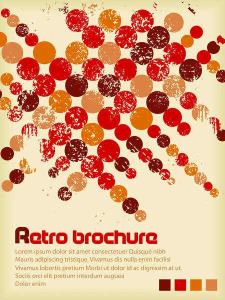 Brochure rétro avec cercles — Image vectorielle