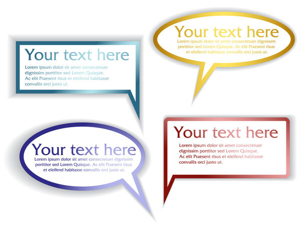 Colored speech bubbles