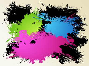 Renkli mürekkep lekeleri