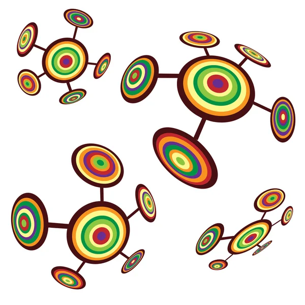 Motif sans couture avec des cercles — Image vectorielle
