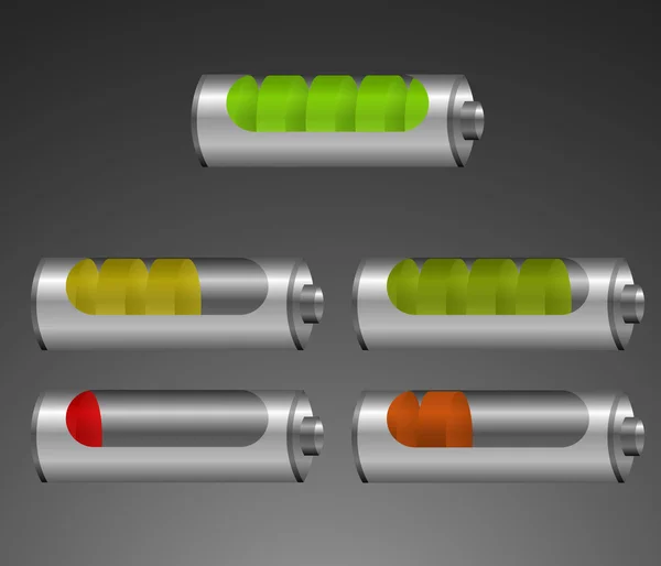 Différents niveaux d'énergie — Image vectorielle