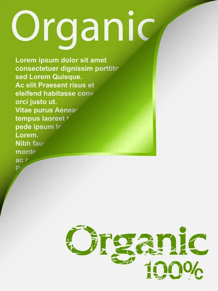 Metin kıvrılmış köşede altında organik