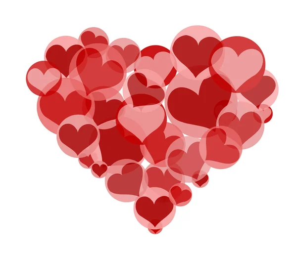 Heart made from many hearts — Stock Illustration Heart made from many hearts Royalty Free Stock Illustrations