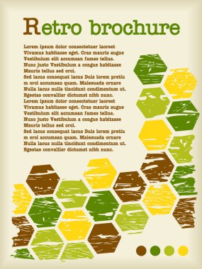 brochure made from color hexagons