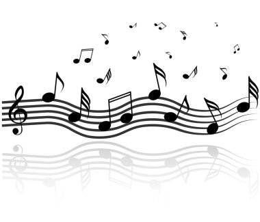 Black Notes on a white