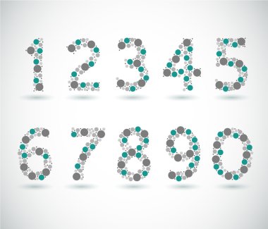 Set of numbers made from circles