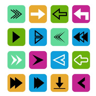 Labels or buttons with arrows